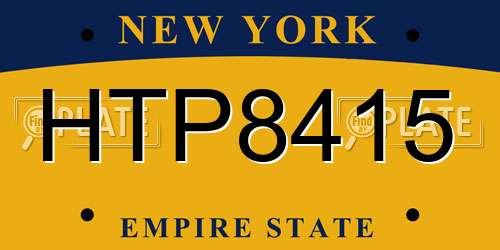 HTP8415 New York License Plate