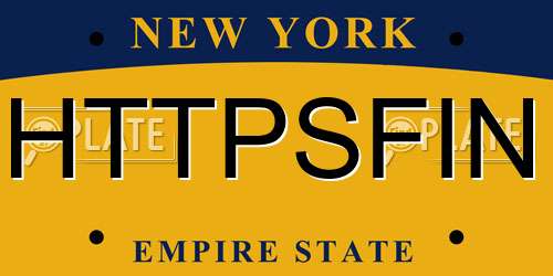 HTTPSFIN New York License Plate