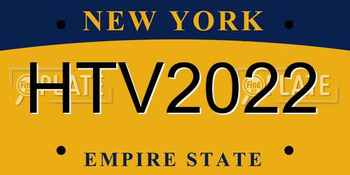 HTV2022 New York License Plate