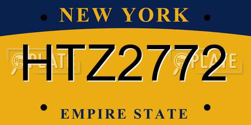 HTZ2772 New York License Plate