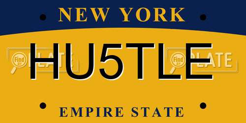 HU5TLE New York License Plate