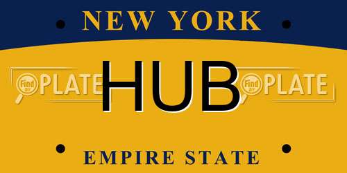 HUB New York License Plate
