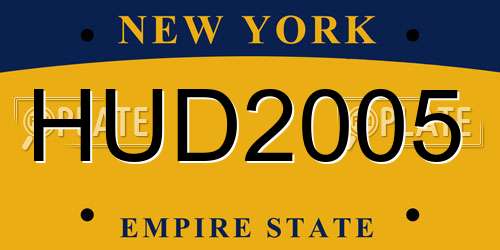 HUD2005 New York License Plate