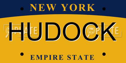 HUDOCK New York License Plate