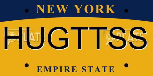 HUGTTSS New York License Plate