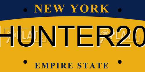 HUNTER20 New York License Plate