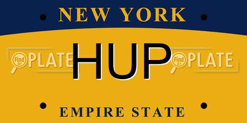 HUP New York License Plate