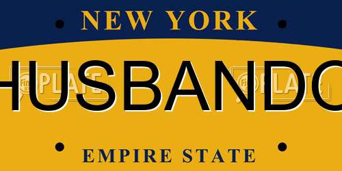 HUSBANDO New York License Plate
