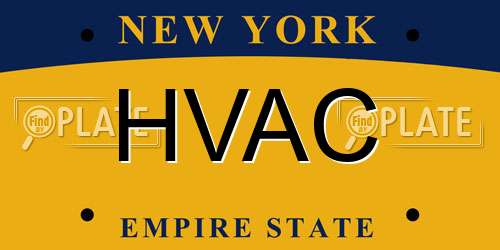 HVAC New York License Plate