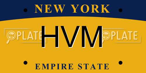 HVM New York License Plate