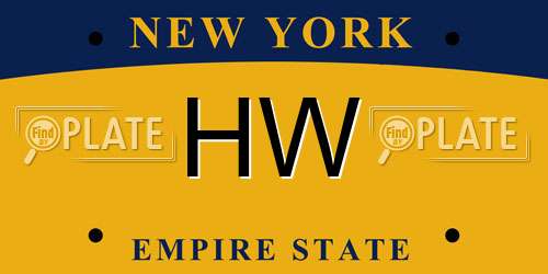 HW New York License Plate