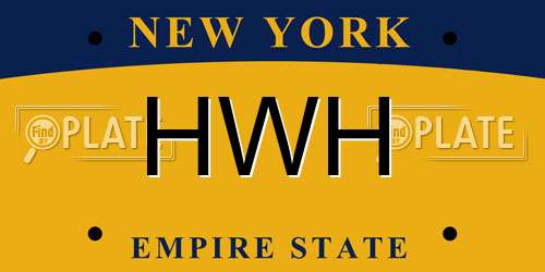 HWH New York License Plate