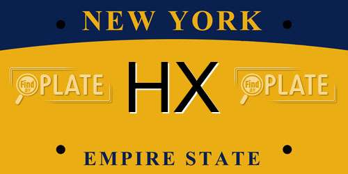 HX New York License Plate