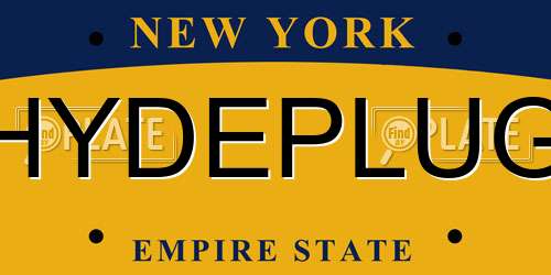 HYDEPLUG New York License Plate
