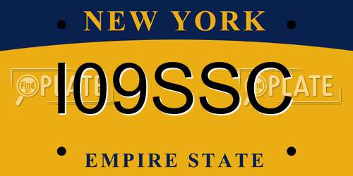 I09SSC New York License Plate