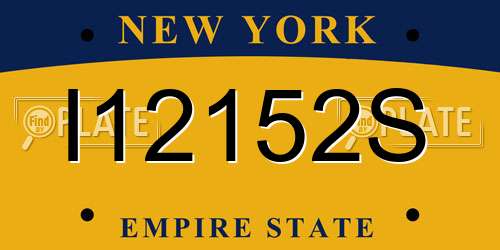 I12152S New York License Plate