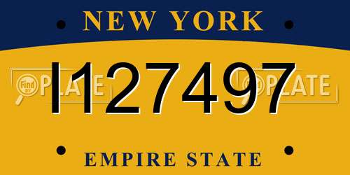 I127497 New York License Plate
