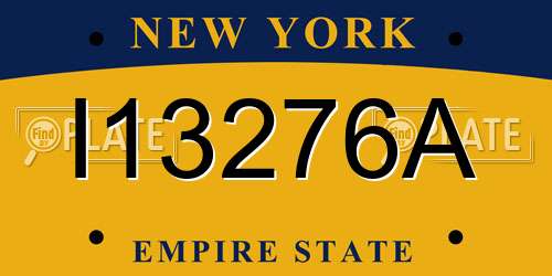 I13276A New York License Plate