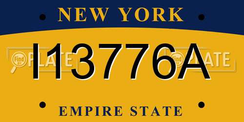 I13776A New York License Plate