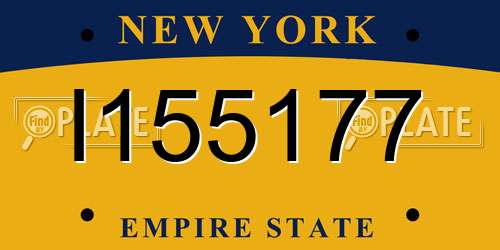 I155177 New York License Plate