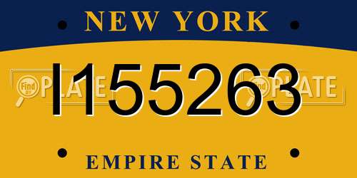 I155263 New York License Plate