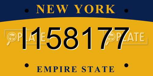 I158177 New York License Plate
