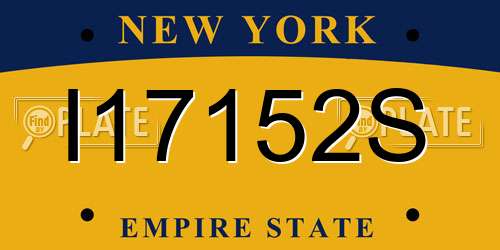 I17152S New York License Plate