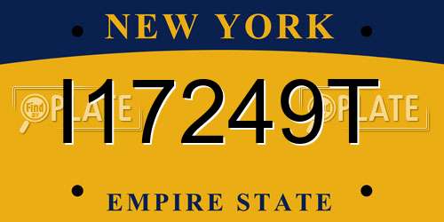 I17249T New York License Plate
