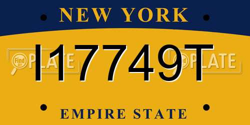 I17749T New York License Plate