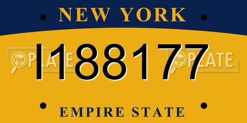 I188177 New York License Plate