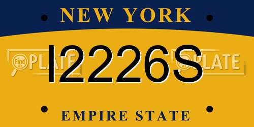 I2226S New York License Plate