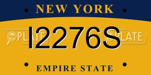 I2276S New York License Plate