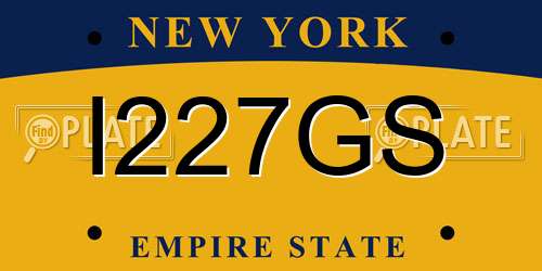 I227GS New York License Plate
