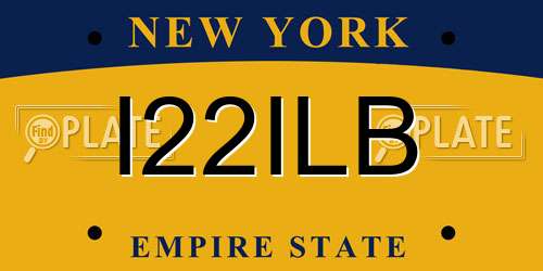 I22ILB New York License Plate