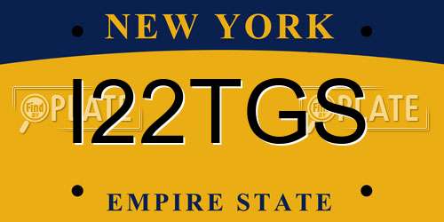 I22TGS New York License Plate