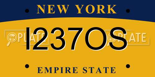 I237OS New York License Plate