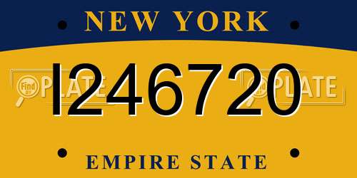 I246720 New York License Plate
