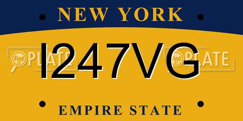 I247VG New York License Plate