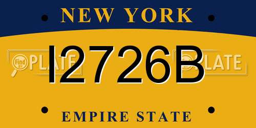 I2726B New York License Plate