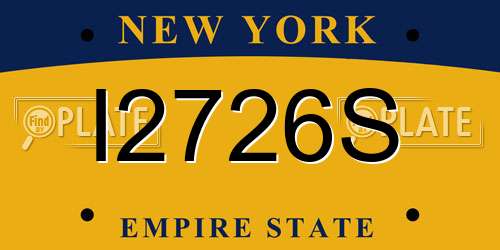 I2726S New York License Plate
