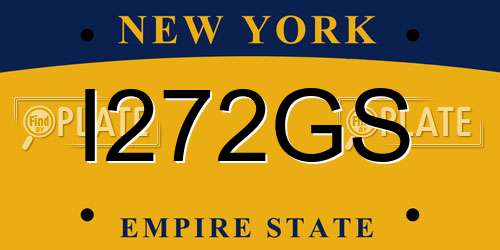 I272GS New York License Plate