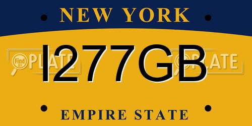 I277GB New York License Plate