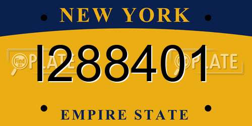 I288401 New York License Plate
