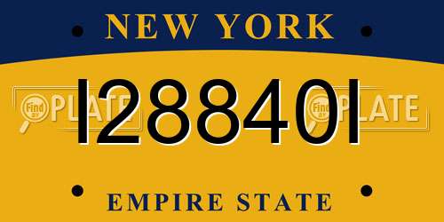 I28840I New York License Plate