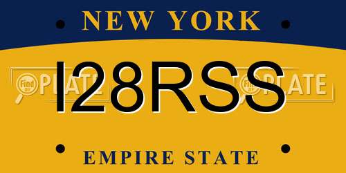 I28RSS New York License Plate