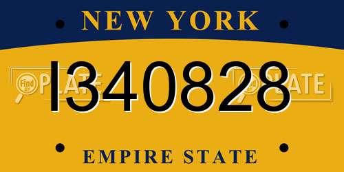 I340828 New York License Plate