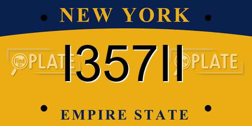 I357II New York License Plate