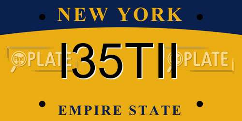 I35TII New York License Plate