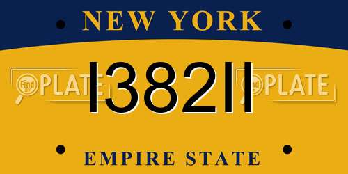 I382II New York License Plate