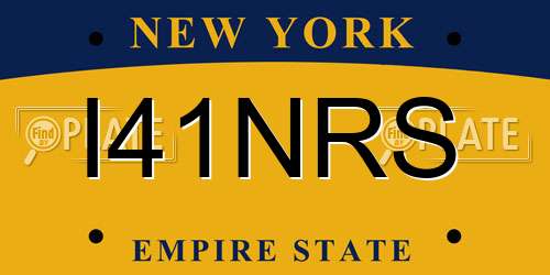 I41NRS New York License Plate